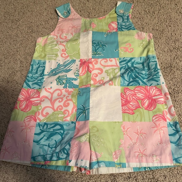 Kids vintage patch Lilly Romper - Picture 1 of 2